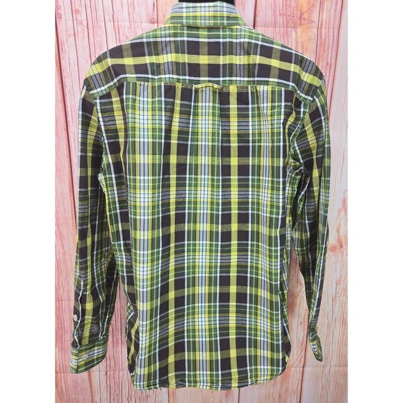 Orvis Mens Green Plaid Active Fit Casual Shirt Medium - Picture 2 of 8